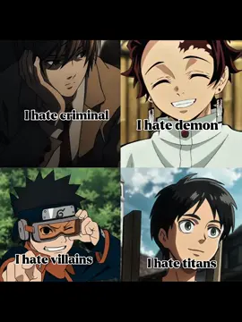 Villains 🙄#kira #tanjiro #obito #erenyeager #animefan 