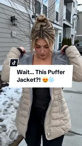 My boyfriend wasn't expecting this winter outfit 😂❄️ Cozy, cute, and so easy to style! This puffer jacket makes chilly-day outfits look effortlessly put together. 🤍 #PufferJacket #WinterOutfit #CozyStyle #WomensFashion #TikTokShopFinds