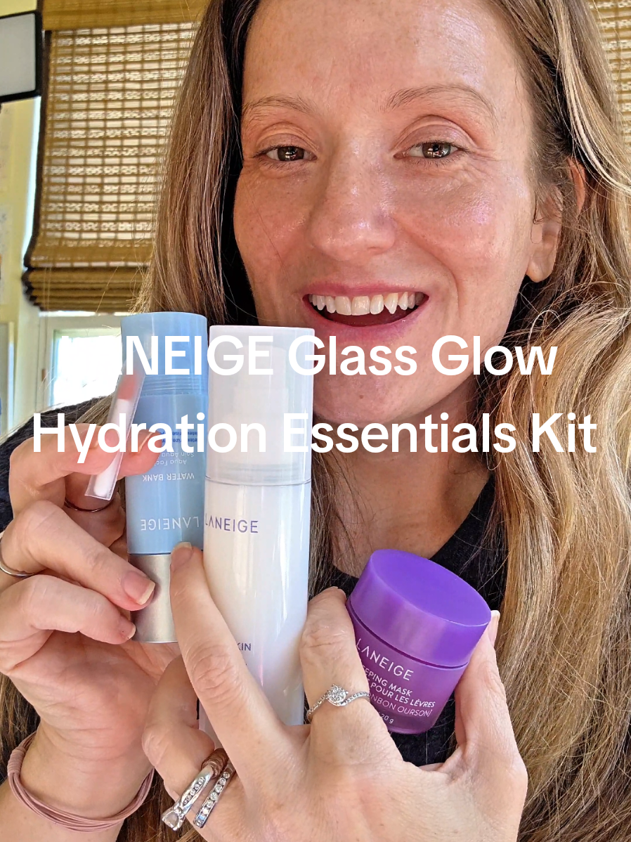 The LANEIGE Glass Glow Hydration Essentials Kit brings together three skincare essentials for hydration, gentle exfoliation, and overnight lip care. #LANEIGE #LANEIGESkincare #KoreanSkincare #SkincareBundle #TikTokShopbeauty @laneige_us 