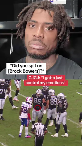 C.J. Gardner-Johnson was asked about his ejection for spitting at Brock Bowers (via JonScottTV/X) #nfl #football #bills #raiders #sports 