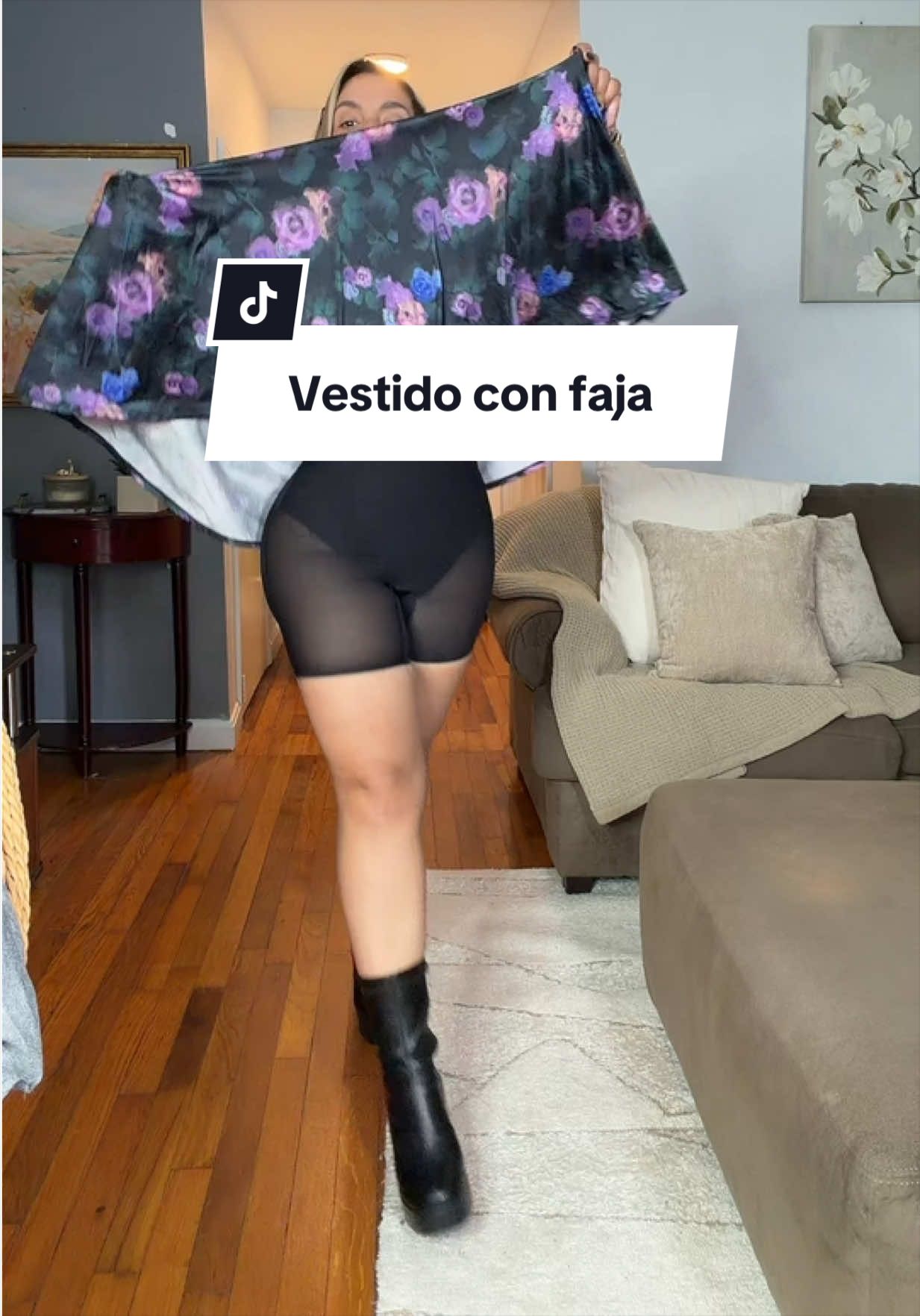 Vestido con faja elegante @Popilush LLC #shapeweardress #tiktokshopblackfriday #tummycontrol #flowydress #discoveryyourgift 