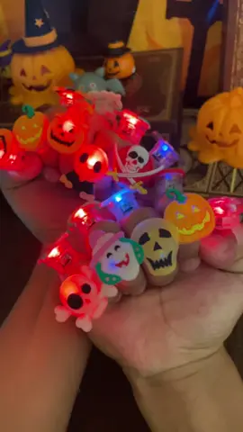 Adjustable flashing Halloween LED rings with on and off switch for all little party guests #GlowingToys #HalloweenSupplies #KidsHolidayGifts #SpookyPartyIdeas #LEDAccessories