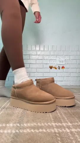 The cutest platform suede boots!!! Super comfy and light weight! 🤎