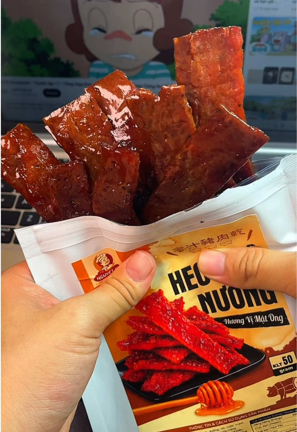 Khô heo nướng vị mật ong😋#khoheo #heokhonuong #anvat #xuhuong #xh 
