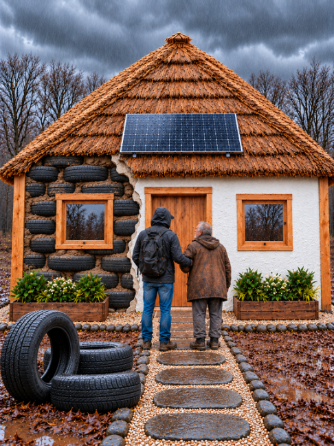 I Turned Old Tires Into a Dream Home for a Homeless Man #DIYTransformation #BeforeAndAfter #HomeRenovation #HouseMakeover #TinyHome #DIYBuild #HomeMakeover #Transformation #DomeHouse #HeartwarmingStory