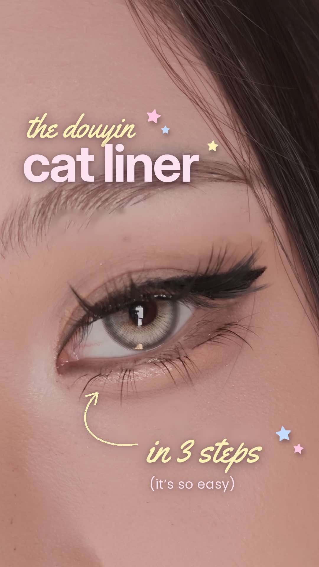 DM @kkarenzeng “LINER” on instagram and I’ll send you my kitten liner cheat sheet for YOUR eye shape ❤️.