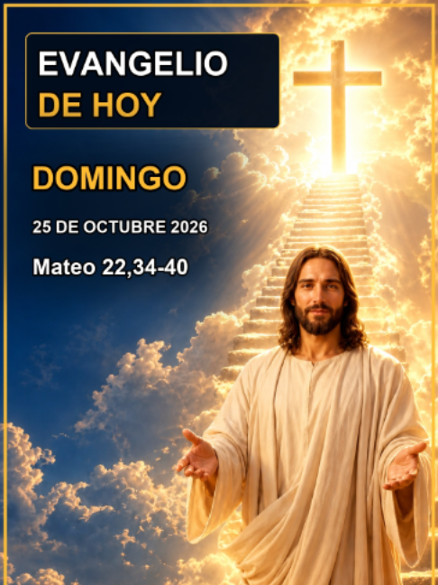 Evangelio de HOY. Domingo 25 de octubre 2026 - Mateo 22,34-40 Evangelio de Hoy Domingo 25 de octubre de 2026 | Mateo 22,34-40 | Lecturas y Oración DESCRIPCIÓN: Lecturas completas, Salmo responsorial, reflexión devocional y oración del día de hoy Domingo 25 de octubre de 2026. 📖 CAPÍTULOS / TIMESTAMPS: 00:00 Intro 00:24 Primera Lectura 01:33 Salmo 02:40 Segunda Lectura 03:53 Evangelio 04:52 Reflexion 1 05:11 Reflexion Evangelio 05:57 Oracion 1 06:17 Oracion 2 🏷 TAGS / PALABRAS CLAVE: Evangelio de hoy, evangelio diario, lectura del evangelio, salmo responsorial, fe catolica, reflexion del evangelio, oracion del dia, palabra del señor, iglesia catolica, homilia diaria