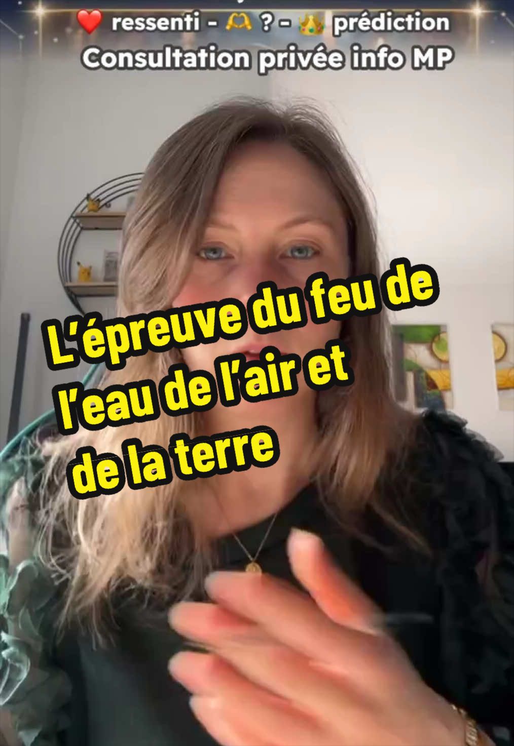 L’épreuve du feu 🔥 de l’eau 💧 de l’air 🌬️ et de la terre 🪏  📞 Je fais également les consultations privées. Vous pouvez m’envoyer un MP et nous pourrons prendre un rdv. 📌Je ne traite pas les questions sur la santé et le juridique.  📩 Vous pouvez également commander votre thème astral par e-mail : lady.orione@gmail.com Pour toute demande d’information, n’hésitez pas à me contacter.  #fyp #pourtoi #storytime #spirituality #react 
