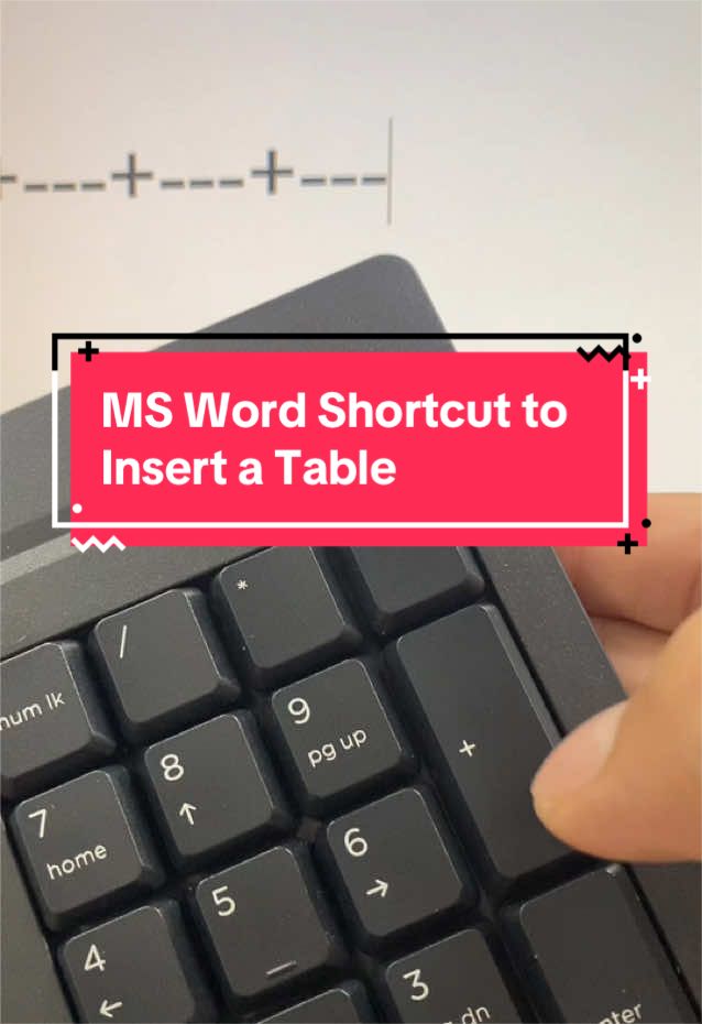 MS Word Shortcut to Insert a Table#mswordtricks #shortcut #table #leanontiktok #hoccungtiktok 