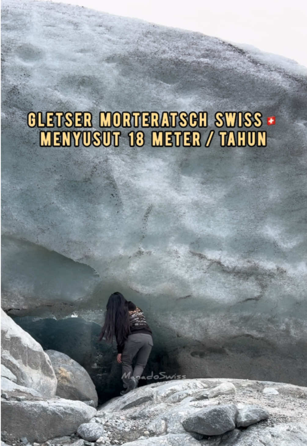 Penampakan gletser Morteratsch Swiss #Engadin #Morteratsch #Switzerland #Swiss #Manadonese