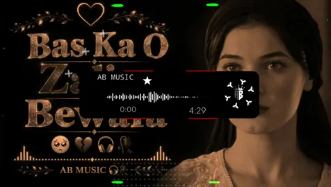 Bas Ka O Zalim Bewafa 🥺🖤🌹 New Trending Song ❤️‍🩹🎧🌸 . . . #fyp #foryoupage #goviral #90sthrowback #ab_music14 