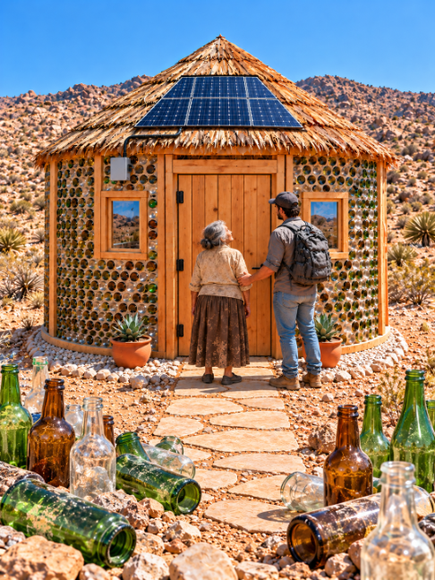 I Built Her a Dream Home From Discarded Glass Bottles #DIYTransformation #BeforeAndAfter #HomeRenovation #HouseMakeover #TinyHome #DIYBuild #HomeMakeover #transformations #DomeHouse