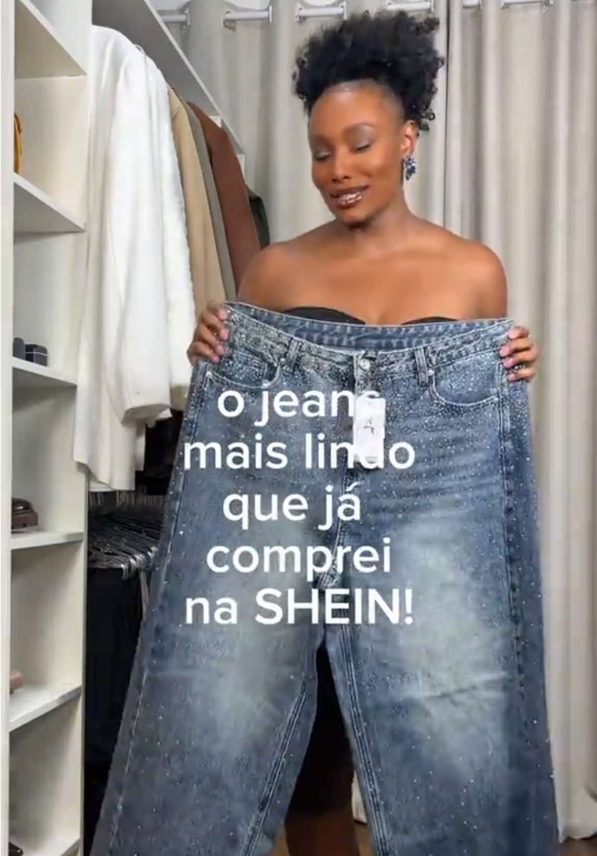esse sem dúvidas é o jeans mais PERFEITO que já comprei na @SHEIN 😮‍💨🤌🏾✨  🔗comenta QUERO pra receber o link.  #midsize #midsizefashion #jeans #SHEINTrends #SheinForAll