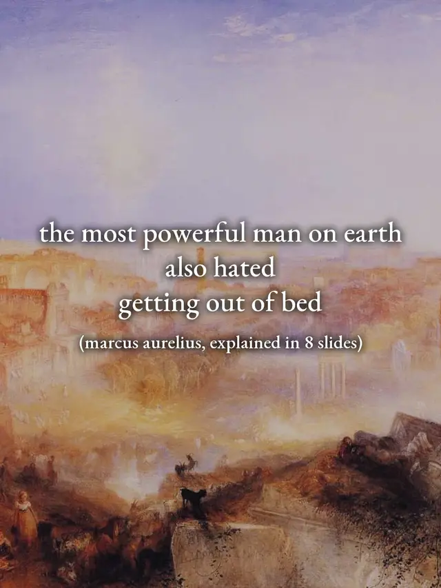 the emperor who hated getting out of bed 🛏️ #philosophy  #learnontiktok  #marcusaurelius  #stoicism  #History