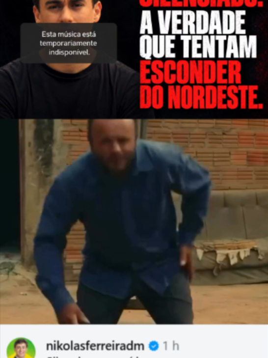Nikolas Ferreira censurado. Assista agora ao vídeo sobre o Nordeste que ficou sem áudio na plataforma! Republicado com o áudio original para você ouvir tudo e tirar suas próprias conclusões. #NikolasFerreira #Nordeste #VideoSilenciado #Censura #Politica #lula