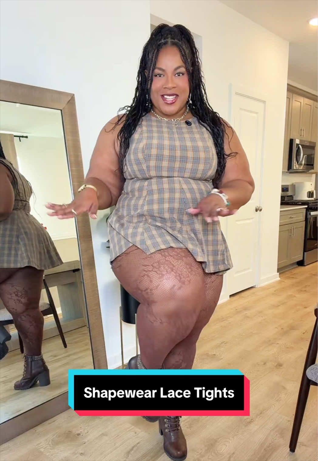 tummy shapewear + super stretchy lace tights fit thicker thighs without snagging  @SHAPELLX  #TikTokShopCyberMonday #tiktokshopblackfriday #discoveryourgift #tights #fashion 