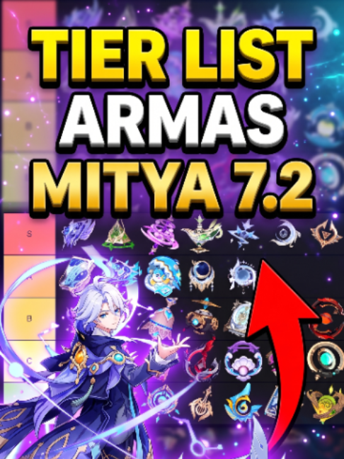 MITYA Tier List de Armas  (Genshin 7.2) #GenshinImpact #genshintok #mitya