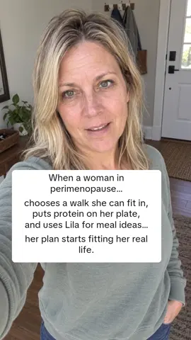 The useful part isn’t a perfect step count or a magic supplement stack. It’s a routine you can keep on an ordinary Tuesday. 👣 A walk that fits your day. 🍳 Protein-containing meals you actually enjoy. 🥣 A plan for dinner before you’re exhausted and hungry. I’d start with the part that keeps falling through: the food plan. For planning meals that fit a busy day, I’d use Lila’s meal-planning help instead of starting from a blank page. Search Lila in the App Store and build a plan around your food preferences and dietary needs. Save this for the day you need a smaller, more practical plan. 💜 #perimenopause #over40 #womenshealth