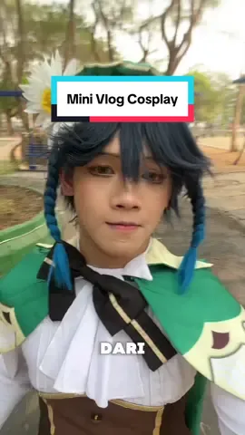 Mini Vlog Projectan Cosplay jadi Venti dari game Genshin Impact, Seharian jadi aman dari bau keringat pake deo spray dari salsa #Venti #cosplay #fyp 