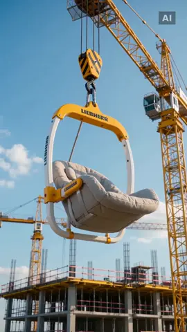 Die Liebherr Kran-Babywippe: 5 Tonnen Traglast, sanftes Schaukeln in 40 Metern Höhe. So erholt war noch keiner! 🏗️😴 Welche völlig unnötige Baustellen-Erfindung fehlt noch? 👇 Satire / inoffizielle Parodie – fiktives Produkt, keine Werbung von oder mit Liebherr. #fmbaustella #baustelle #handwerk #werbungwitz