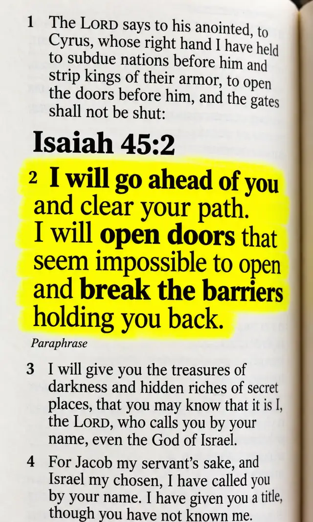 Maybe you have tried, waited, and still cannot see a way forward. Bring that weariness to God. You don’t have to hide it behind a brave face. 🙏💛 “I will go before you.” — Isaiah 45:2 Our image paraphrases this verse, expressing its picture of God clearing a path and breaking through barriers in simple words. When you feel stuck, pause and pray for wisdom about your next step. Seek advice from someone you trust. Make that application, have that honest conversation, or begin the task you have been postponing. You do not need to see the whole road before taking one thoughtful step. Lord, guide me where I cannot see clearly. Give me courage to act, patience when progress is slow, and wisdom to recognize the right opportunities. Help me trust You with what lies ahead. Amen. 🙏 What part of your life needs direction today? #creatorsearchinsights #powerfulgodmotivation #Isaiah452 #TrustGod #ChristianEncouragement