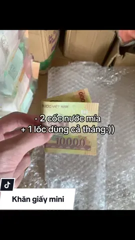 Lốc 10 gói khăn mini bỏ túi #xuhuongtiktok #khangiaymini #khangiaytopgia 