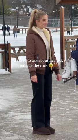 Found Her Outfit And That Brown Jacket Immediately Caught My Eye 🥹🤎 #WinterJacket #HoodedJacket #FleeceLinedJacket #WinterOutfits #CasualStyle