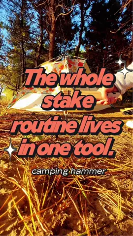 We didn't design another hammer. We redesigned the camping routine. ⛺ 8 stakes. 8 slots. One thoughtfully designed system. Less time managing gear. More time making memories with your family. ❤ #familycamping #campingwithkids #tiktokshopfalldealsforyou #fallcamping #outdoorgear 