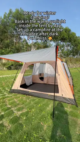 Giant 12-person tent you can set up alone 🤯 Plug-and-play, no crew needed ✨ Mesh windows, bug-proof, tough floor 🛡️ Tap link below 👇 #CampingTent #SoloCamping#TikTokShop #tent #12PersonTent 