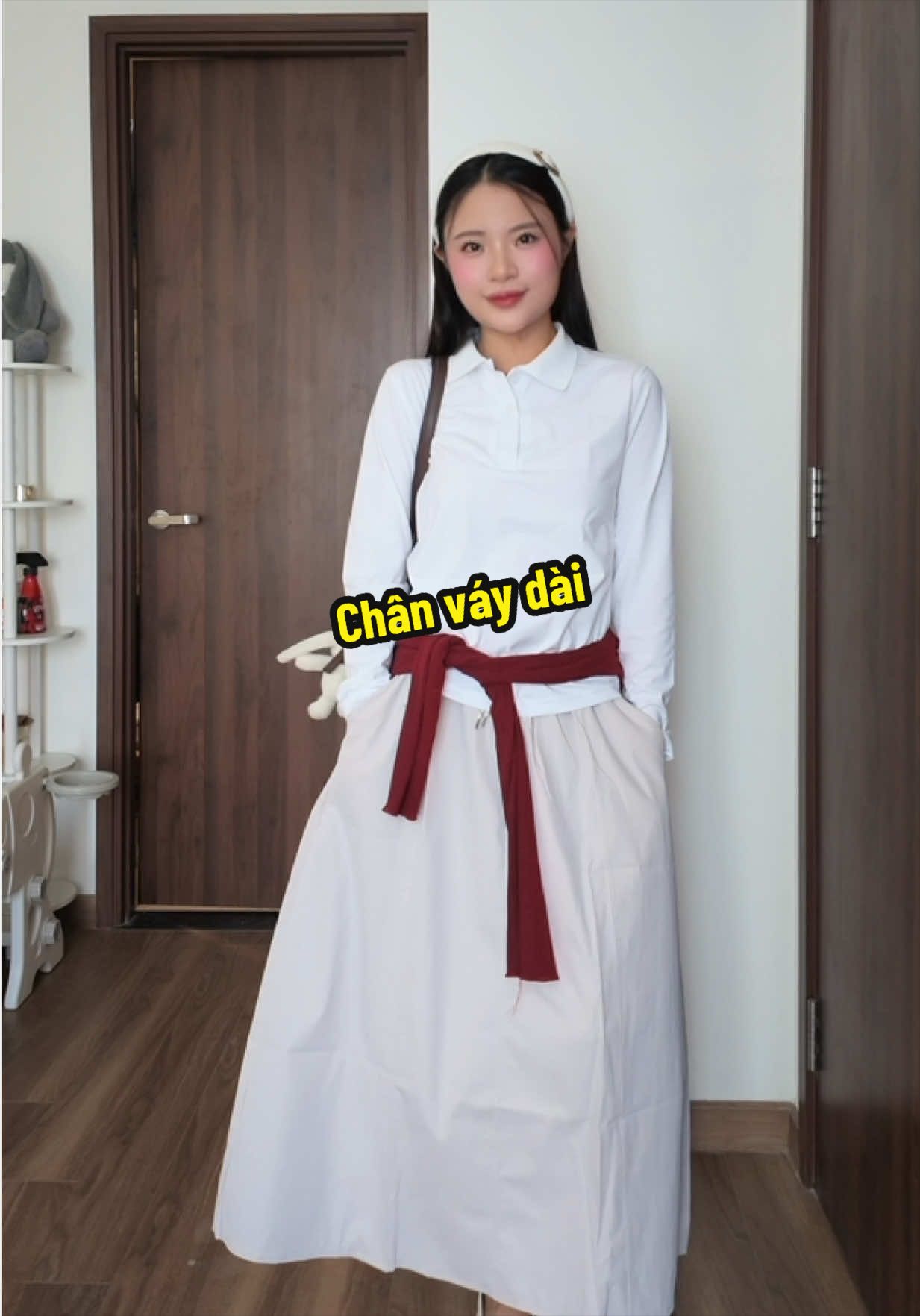 Chân váy dài gió hàn mà zá iu thưn thíiii #chanvaydai #chanvaydai #chanvaygio 