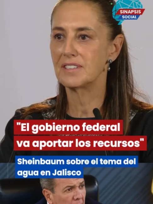 “El Gobierno Federal va aportar los recursos”, asegura Sheinbaum sobre el tema del agua en Jalisco. #claudiasheinbaum #jalisco #movimientociudadano #sinapsisocial #mexicanos