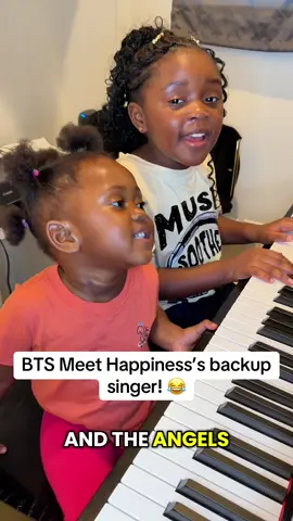 Happiness was playing “Holy Forever” when her lil sis decided to join the choir! 😁They were both feeling it and went a little TOO high with those notes! 😂😂  #HappyKeys #HolyForever 