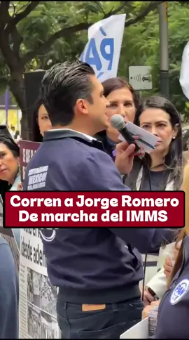 Corrieron a Jorge Romero de una protesta del IMMS