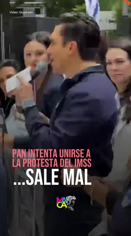 🔵 Panistas intentaron sumarse a la protesta del IMSS… y salieron entre gritos de “¡Fuera el PAN!”. 📢 Los trabajadores les reclamaron por sus jubilaciones y dejaron claro que su movimiento es apartidista. 🏥✊ #IMSS #JorgeRomero #PAN