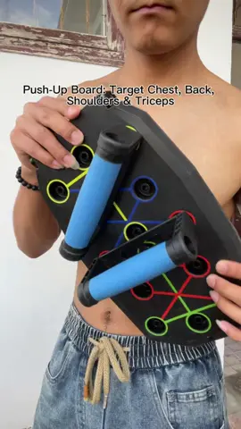 Adjustable Push Up Handles Let You Try Different Training Combinations At Home #PortableGym #UpperBodyWorkout #HomeFitness #WorkoutRoutine