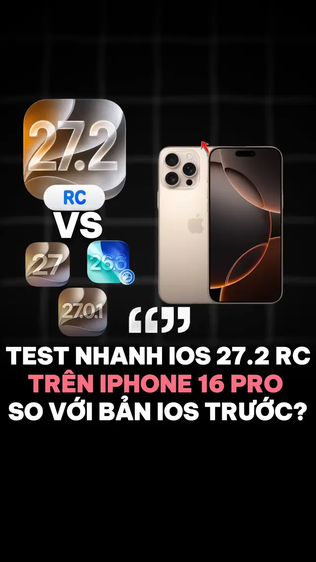 Bài test nhanh iOS 27.2 RC trên iPhone 16 Pro so với các bản iOS trước. Anh em thấy thế nào?  Lưu ý: Dữ liệu chỉ để tham khảo.  #xuhuong #thanhcongnghe #ios27 #iphone16pro #fmedia 