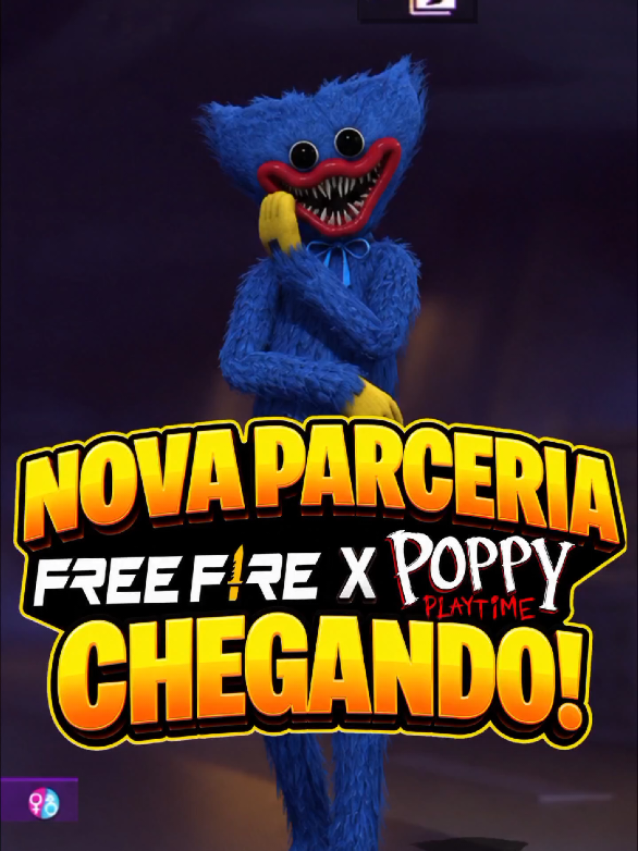 NOVA PARCERIA FREE FIRE X POPPY PLAYTIME CHEGANDO! #FreeFire #OcultoFF #FFGIP #poppyplaytime #garenafreefire 