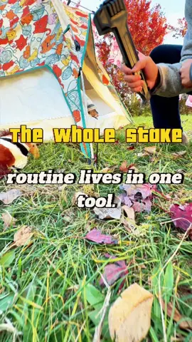 Not just a hammer. A better routine. Not more gear. Better design. Not more setup. More family time. ❤ 8 stakes. 8 slots. One smarter camping experience. #familycamping #Weeklydeals #campingwithkids #foryoupage #autumn 
