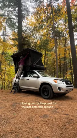 until next summer 🙂‍↕️ #rooftoptent #campingseason #camping #carcamping #roadtrip 