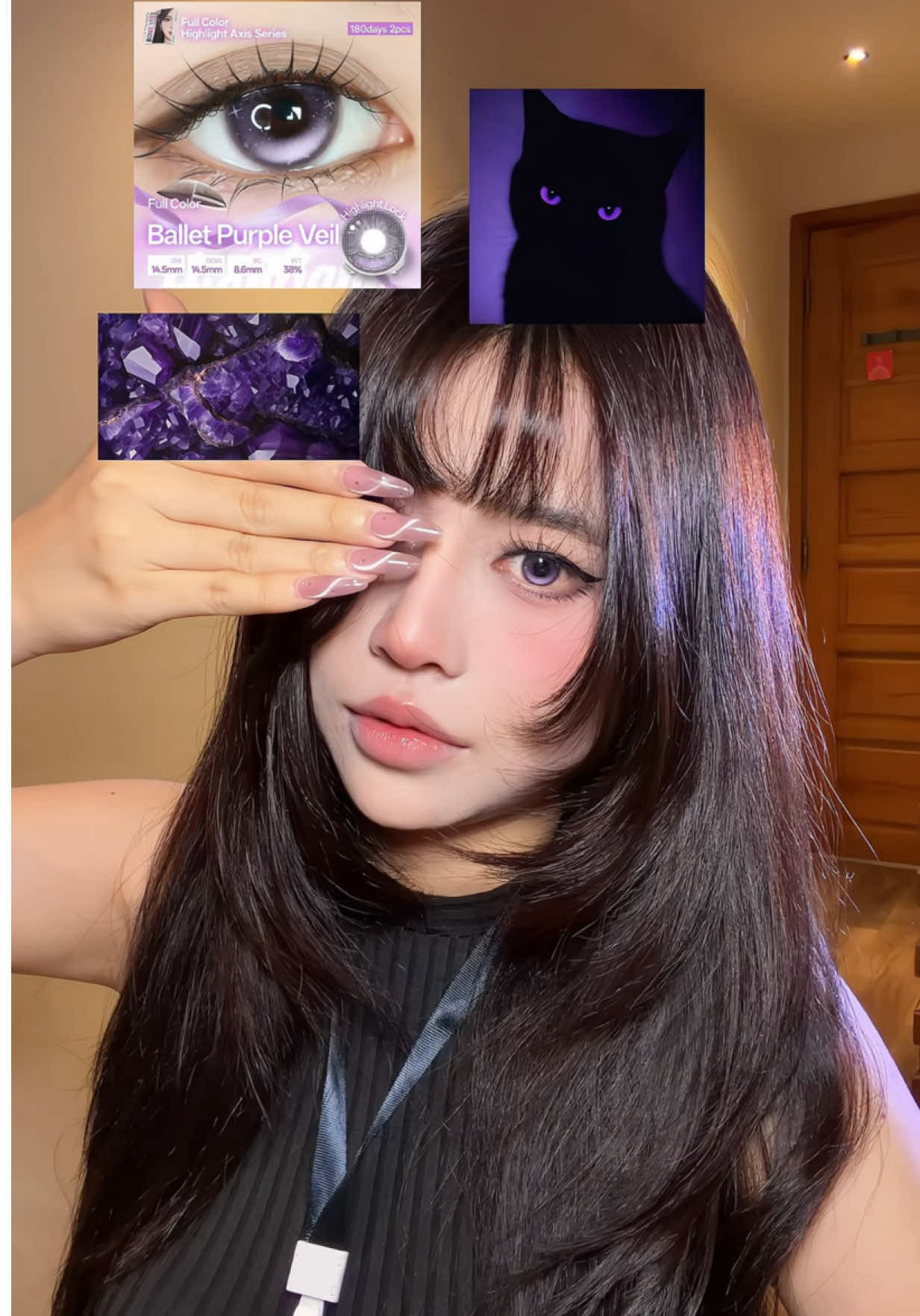 Thử ngay lens khoá trục cho tuiiii, xinh xỉu 💜 #sponsoredcontent #noidungduoctaitro #shopee 