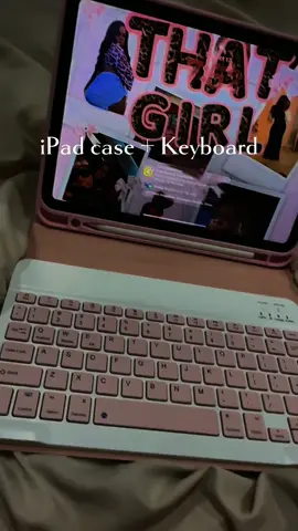 Pink, pretty & productive 🎀💻 This iPad case with the built-in keyboard makes working, studying, or scrolling feel so much cuter 💕✨ #TikTokShop #iPadAccessories #PinkAesthetic #iPadCase #KeyboardCase 