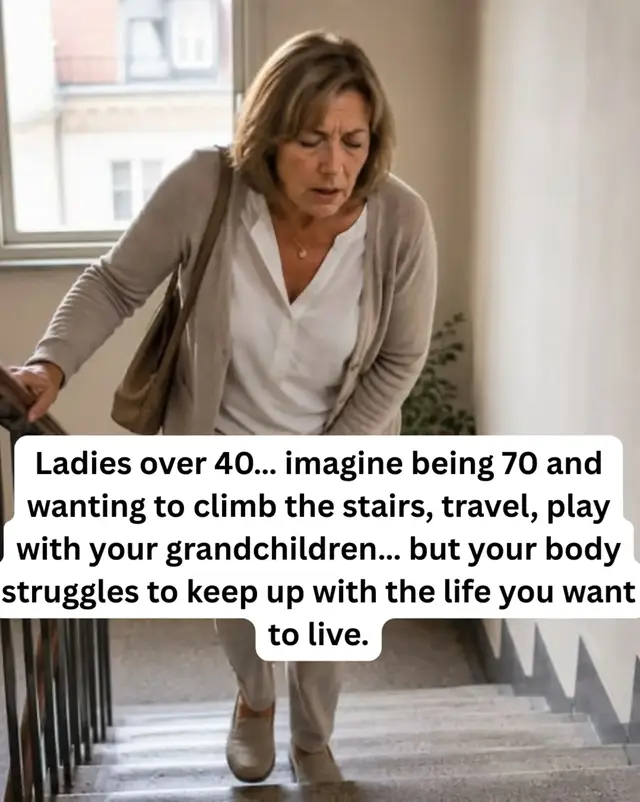 Ladies over 40… imagine being 70 and wanting to climb the stairs, travel, play with your grandchildren… but your body struggles to keep up with the life you want to live. #tiktoktechcontest#agegracefully #ageconfidently #agehealthy #agebetter 