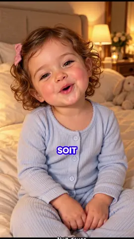 🌙 Laisse les soucis de la journée se reposer… Bébé Léa t’envoie un gros bisou pour une nuit douce et de beaux rêves. Garde l’amour tout près de ton cœur. 🥰💤 Bonne nuit à toi qui passes par ici. 💕✨ #BébéLéa #BonneNuit #FaisDeBeauxRêves #Douceur #VidéoIA