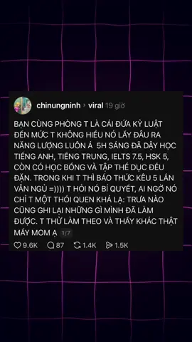 Bạn cùng phòng IELTS 7.5, HSK 5, 5 giờ sáng đã dậy học: Bí quyết của nó là ghi lại những gì làm được vào buổi trưa #KyLuatBanThan #ThoiQuenTot #QuanLyThoiGian #HocTiengAnh #PhatTrienBanThan 