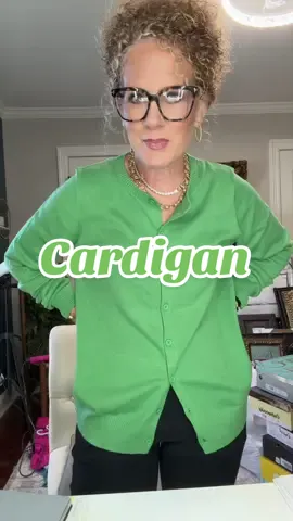 Apparently, green is my color 💚 This cardigan is too cute to post just once! An easy little layer that makes the whole outfit. ✨ #GreenCardigan #CardiganStyle #OutfitInspo #MirandaMadeMeBuyIt