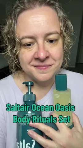 Saltair Ocean Oasis Body Rituals Set - Serum Body Wash (17 fl oz), Nourishing Body Oil (4 fl oz) & Multi-Lipid Body Butter (10 oz) Bundle for Soft, Glowing Skin -  Sparkling Lemon, Apricot Blossom, Sandalwood #saltair #oceanoasis #bodywash #giftset 
