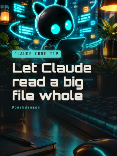Claude can now read a giant text file whole. Think of that meeting transcript you never reread. No more chopping it into pieces first. 👇 READ BELOW What it is: Claude can now read a large text file past the usual size limits in one go, as long as it needs the whole file and your chat has room left. I haven't run it yet, so this is from the post, not my own testing. How to use it: 1. Pick a text file where you really need the whole thing read, like a long transcript or a big export. 2. Start a fresh chat, because Claude's working memory for a conversation (called context) fills up as you go. 3. Ask Claude to read the entire file, and say exactly what you want back, like a summary or a list of decisions. 4. Spot check a few details in its answer against the original file. Why it matters: You skip the copy, paste and split routine, and Claude sees everything at once instead of guessing from pieces. My guess is it helps most when the answer depends on the whole file, like finding where two parts of a long document disagree. Why not: A big file takes up a lot of that working memory, so if you only need one section, ask for just that part instead. From the Claude Code changelog, v2.1.296. One Claude Code tip a day: follow so you don't miss one. Save this for the next time you're staring at a giant transcript. Follow for more. #claudecode #aitools #devtools #buildinpublic #mcp