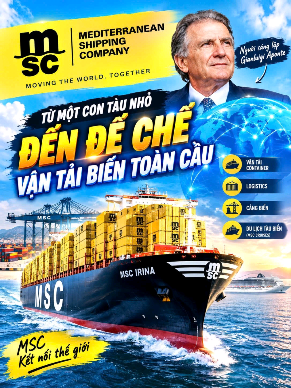 MSC - Ông trùm hàng hải và logistics thế giới. #msc #logistics #hanghai #congnghe #learnontiktok 