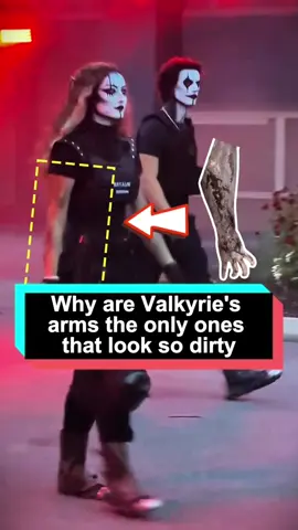 Why are Valkyrie's arms the only ones that look so dirty?#valkyrie#fryboy#darknights#halloween#tiktokscaryhorrorcontest