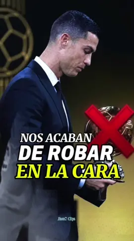 Nos acaban de robar en la cara. Con el balón de oro. #cristianoronaldo #ballondor #fútbol #polemica #elrobodelsiglo 